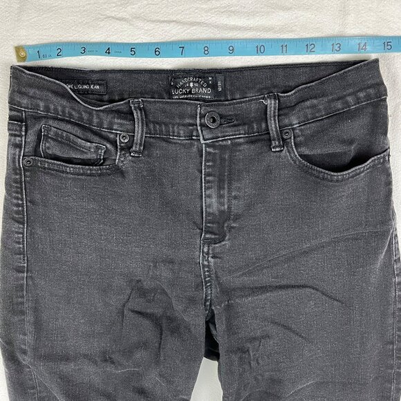 Lucky Brand Brooke Legging Jean Size 12/31 Black Wash Charcoal Skinny Leg - Picture 14 of 16